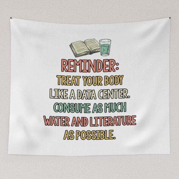 Item preview, Treat Your Body Like A Data Center Water And Literature designed and sold by CaChimShop.
