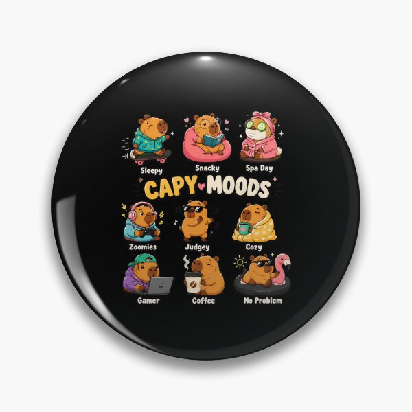 Item preview, Capy-Moods Capybara Funny Animal Lover designed and sold by felixpalette.