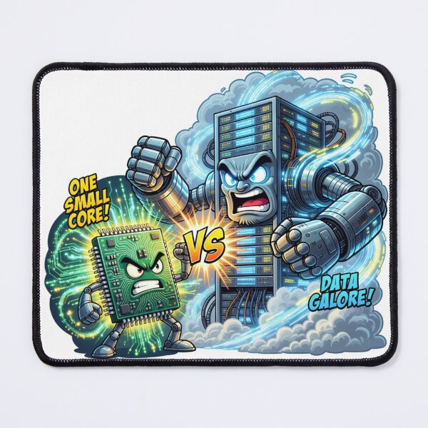Item preview, Microchip Versus Supercomputer Tower Scale Sticker designed and sold by Imaginarium of Chaos falcon88 .