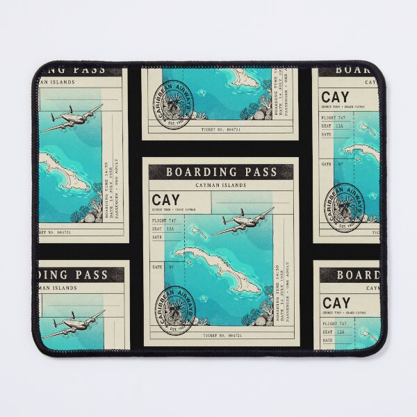 Item preview, Cayman Islands Mid‑Century Boarding‑Pass Stamp — Constellation Edition designed and sold by stickercuffs.