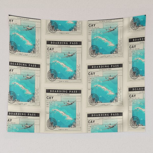 Item preview, Cayman Islands Mid‑Century Boarding‑Pass Stamp — Constellation Edition designed and sold by stickercuffs.