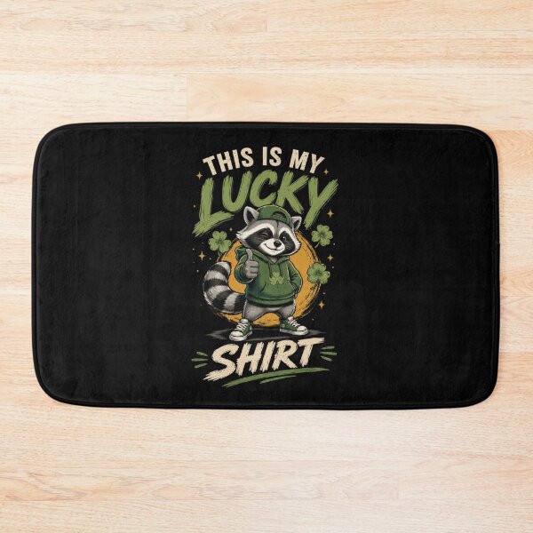 Item preview, This Is My Lucky Shirt Raccoon T-Shirt – Funny Cute Lucky Clover Graphic Tee designed and sold by Artimax-Studio.