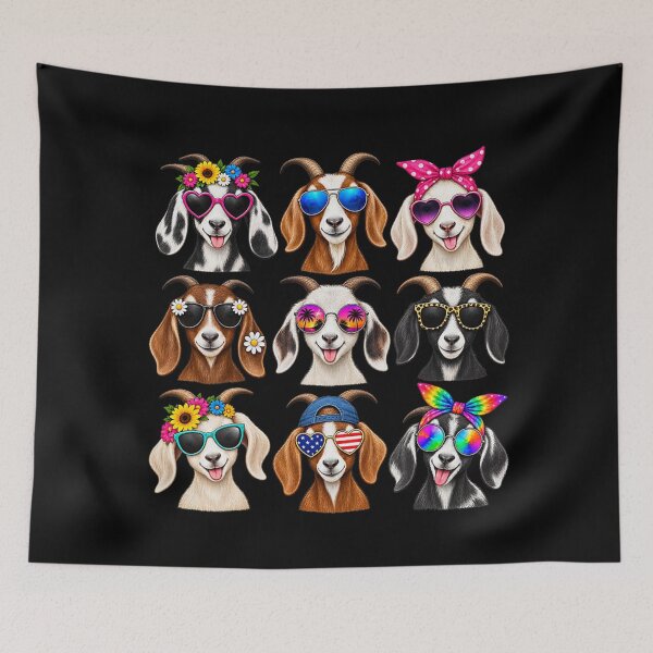 Item preview, Cute Goats Sunglasses Premium Tri-Blend designed and sold by ObukiLantara.