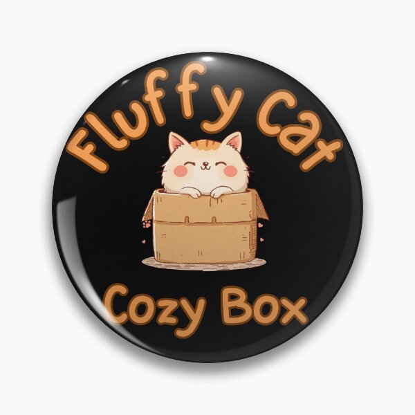 Item preview, Fluffy Cat in Cozy Box - Cute Kawaii Cat Design designed and sold by VisualPantry.
