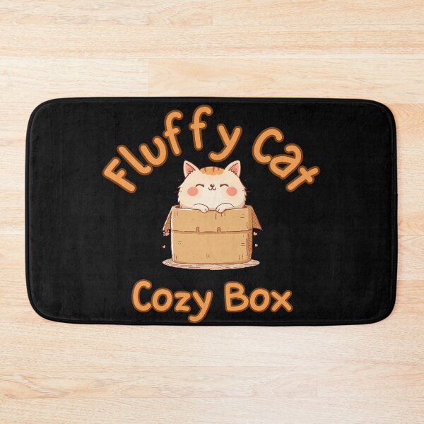 Item preview, Fluffy Cat in Cozy Box - Cute Kawaii Cat Design designed and sold by VisualPantry.