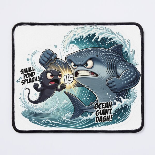 Item preview, Tiny Tadpole Versus Whale Shark Scale Sticker designed and sold by Imaginarium of Chaos falcon88 .