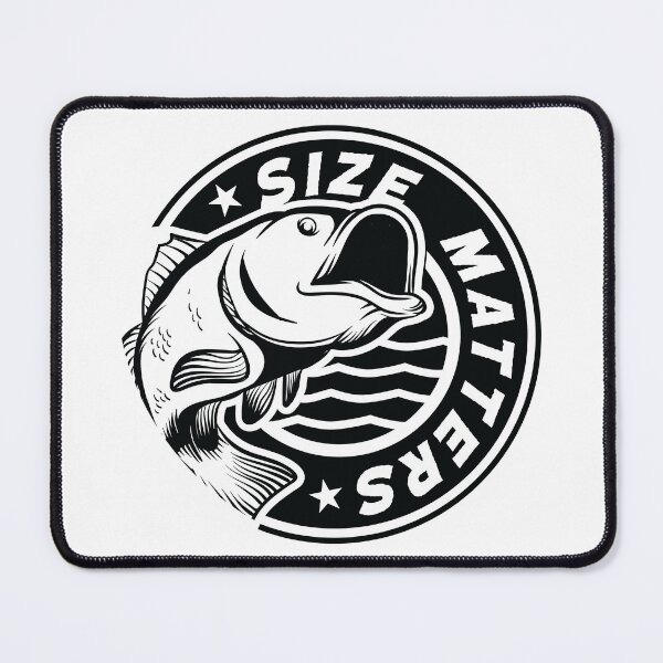 Item preview, Size Matters Funny Bass Fishing Vintage Vector Angler designed and sold by JIMBOEE.