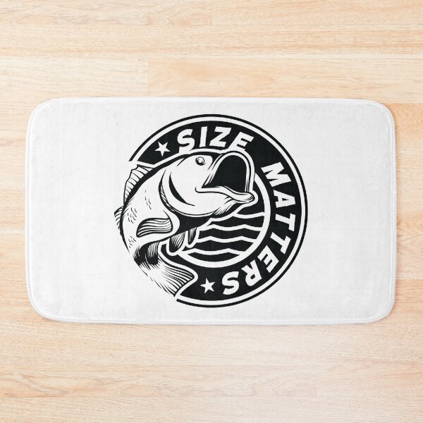 Item preview, Size Matters Funny Bass Fishing Vintage Vector Angler designed and sold by JIMBOEE.