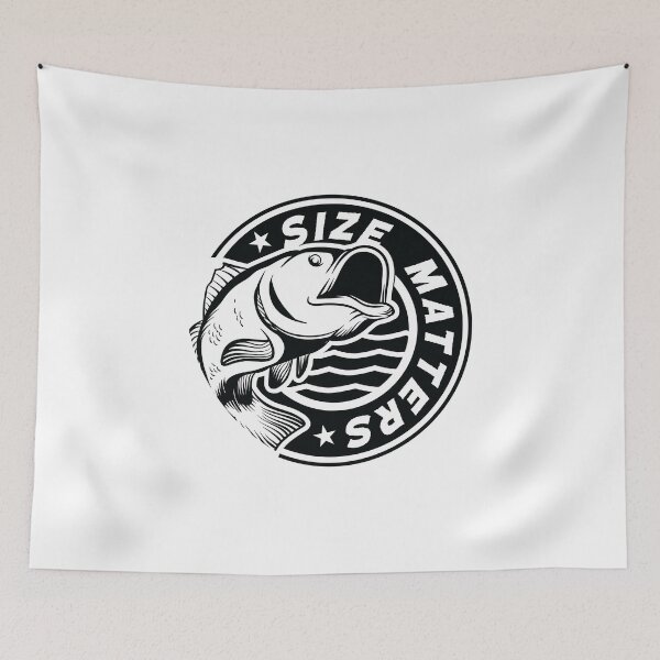 Item preview, Size Matters Funny Bass Fishing Vintage Vector Angler designed and sold by JIMBOEE.