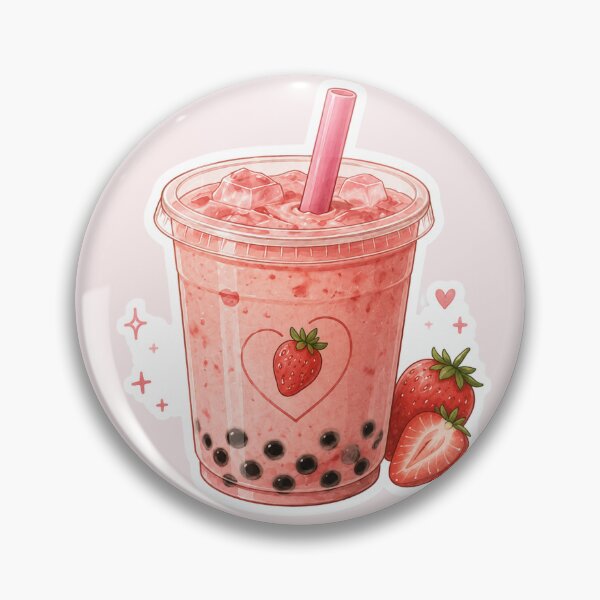Item preview, Strawberry Boba Tea Sticker Cute Kawaii Bubble Tea Aesthetic Pink Milk Tea Berry Lover Gift designed and sold by AstraDrip Studio.