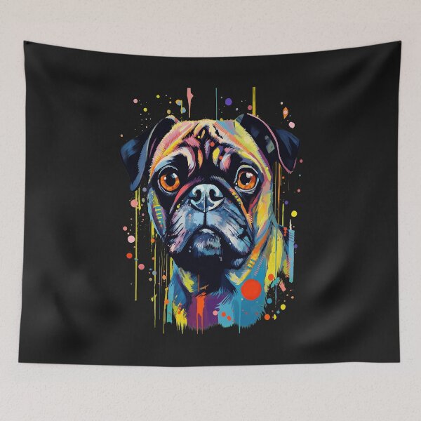 Item preview, Vibrant Pug Art designed and sold by saytonh1.