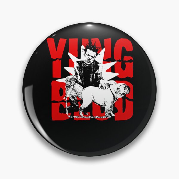 Item preview, Spiky Hair Musician Pitbull Dog Red designed and sold by H-letters.