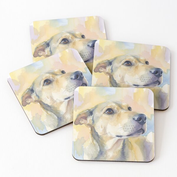 Item preview, Colorful Watercolor Dog Portrait – Gentle Dog Art designed and sold by LinaDesign Store.
