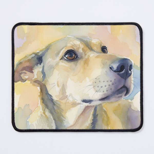 Item preview, Colorful Watercolor Dog Portrait – Gentle Dog Art designed and sold by LinaDesign Store.