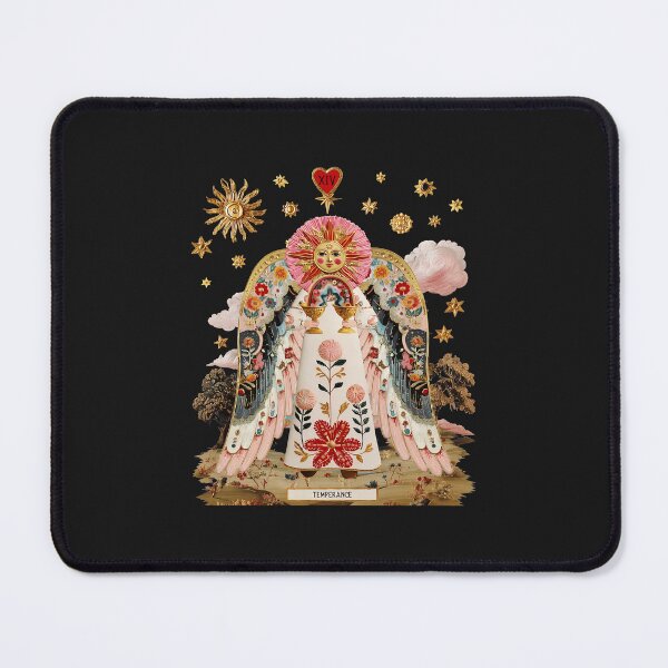 Item preview, Temperance Angel Sun Face Floral Wings Tarot Art designed and sold by saytonh1.