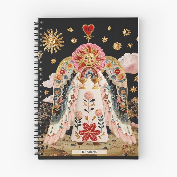 Item preview, Temperance Angel Sun Face Floral Wings Tarot Art designed and sold by saytonh1.