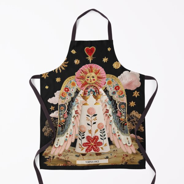 Item preview, Temperance Angel Sun Face Floral Wings Tarot Art designed and sold by saytonh1.