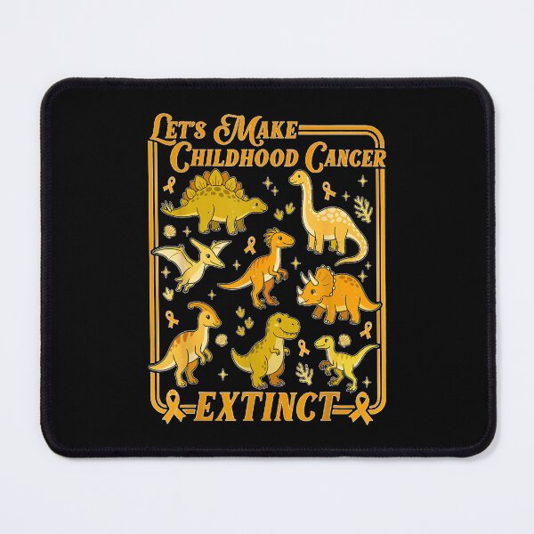 Item preview, Let's Make Childhood Cancer Extinct Dinosaur Gold Ribbon designed and sold by ObukiLantara.