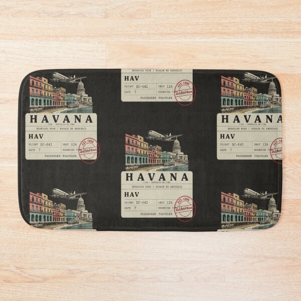 Item preview, Havana Mid‑Century Boarding‑Pass Stamp — DC‑6 Edition designed and sold by stickercuffs.