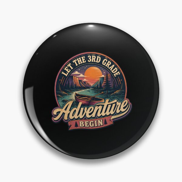 Item preview, Let The 3rd Grade Adventure Begin Retro Sunset Mountain designed and sold by felixpalette.