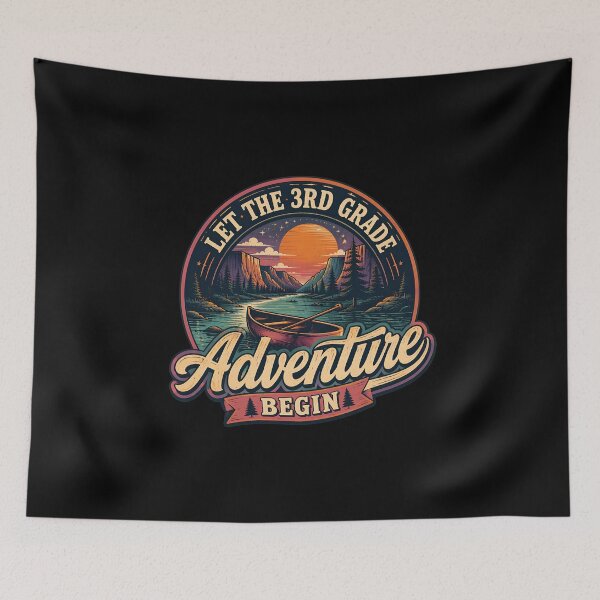 Item preview, Let The 3rd Grade Adventure Begin Retro Sunset Mountain designed and sold by felixpalette.