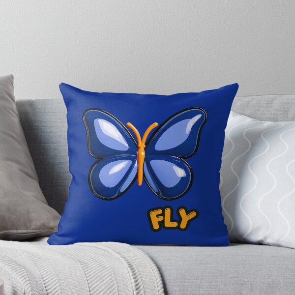 Item preview, Blue Glossy Puffy Butterfly Retro Pop Art designed and sold by daila70.