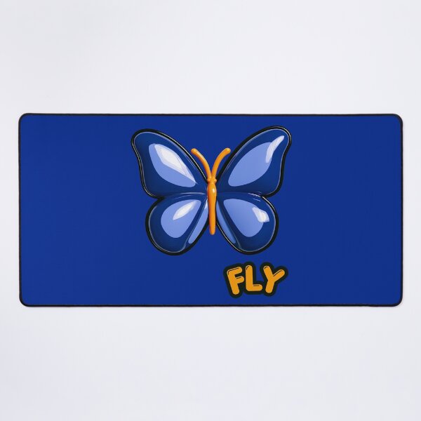 Item preview, Blue Glossy Puffy Butterfly Retro Pop Art designed and sold by daila70.