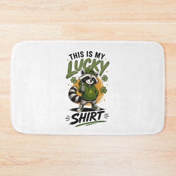 Item preview, This Is My Lucky Shirt Raccoon Shirt – Funny Cute Lucky Clover Graphic Tee designed and sold by Artimax-Studio.