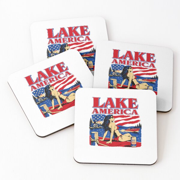 Item preview, Lake America Retro Patriotic Summer 2026 designed and sold by CaChimShop.