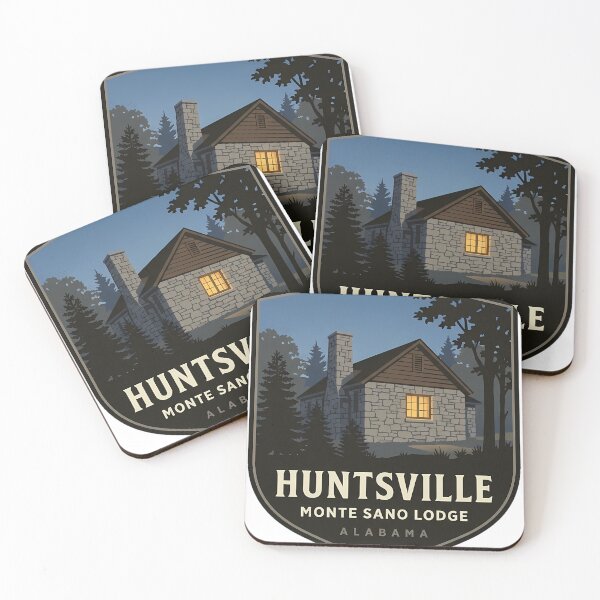 Item preview, Huntsville Alabama Monte Sano Stone Lodge Sticker designed and sold by DetourDgn.