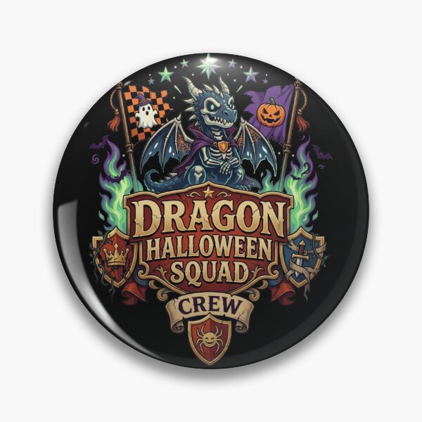 Item preview, Dragon Halloween Squad Crew Gothic Emblem designed and sold by designwiss.