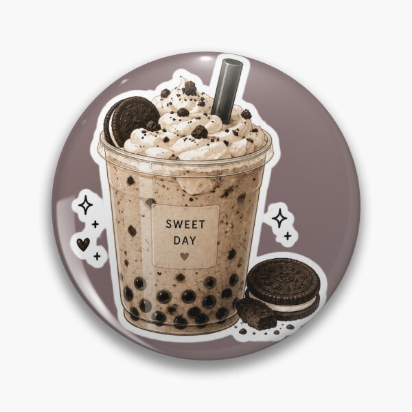 Item preview, Cookies and Cream Boba Tea Sticker Cute Kawaii Milk Tea Dessert Aesthetic Sweet Treat Lover Gift designed and sold by AstraDrip Studio.