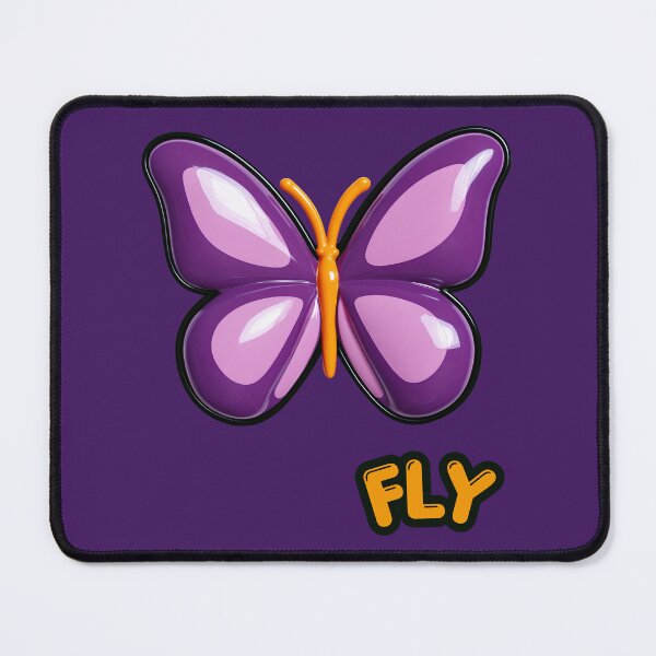 Item preview, Purple Glossy Puffy Butterfly Retro Pop Art designed and sold by daila70.
