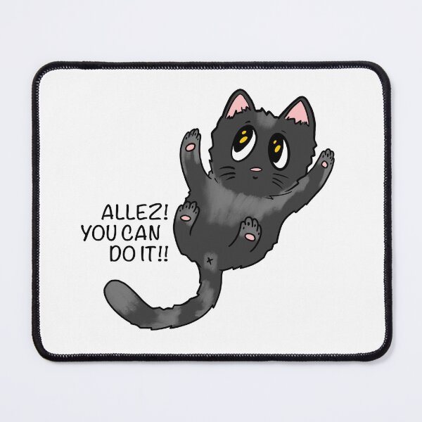Item preview, Allez you can do it! Black cat cheers on your climbing designed and sold by Rain Ant.