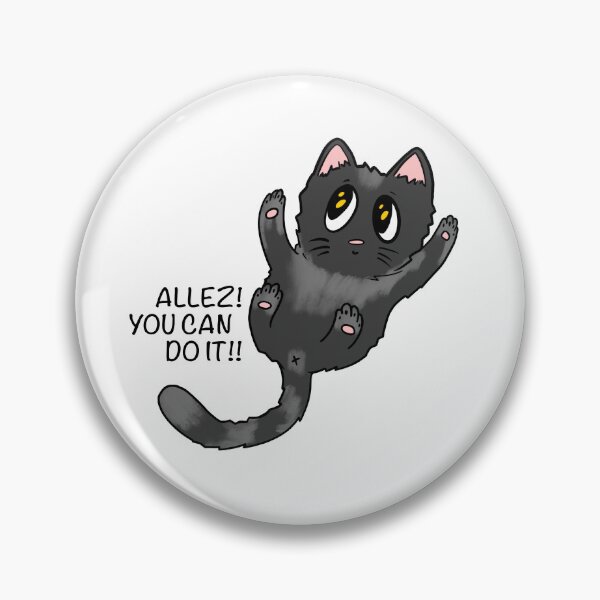 Item preview, Allez you can do it! Black cat cheers on your climbing designed and sold by Rain Ant.