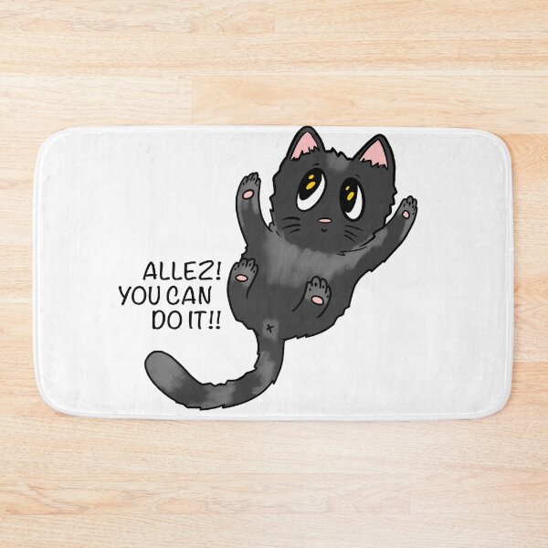 Item preview, Allez you can do it! Black cat cheers on your climbing designed and sold by Rain Ant.