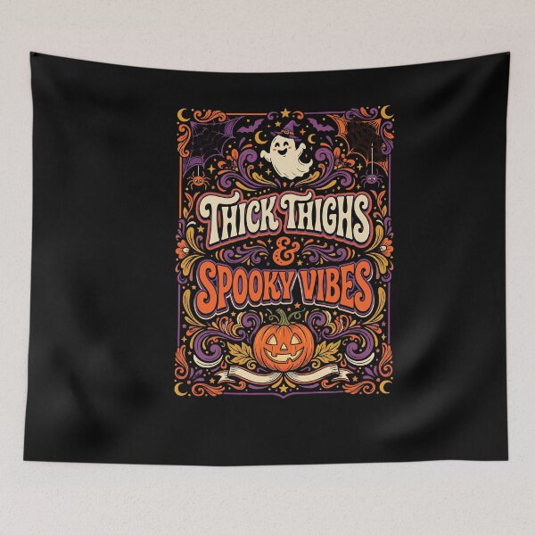 Item preview, Thick Thighs & Spooky Vibes Halloween Humor designed and sold by w66aboo.