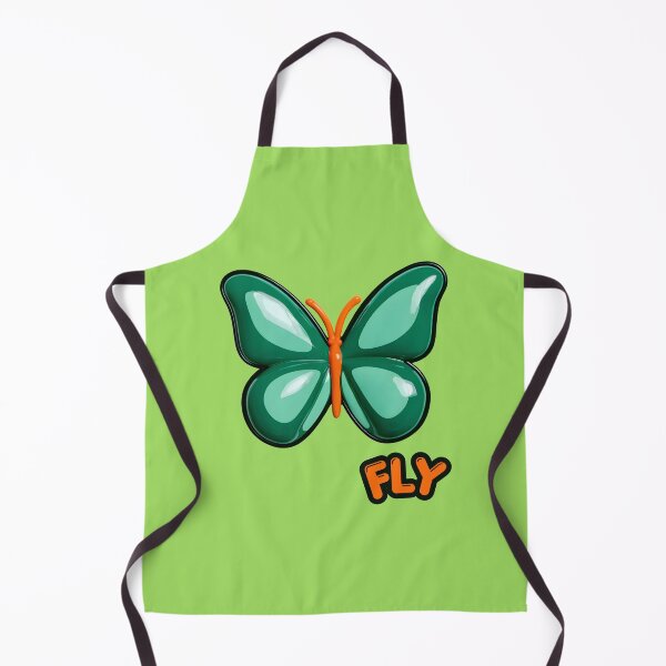 Item preview, Green Glossy Puffy Butterfly Retro Pop Art designed and sold by daila70.