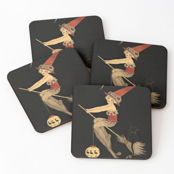 Item preview, Art Deco Flying Witch designed and sold by amanda150771.