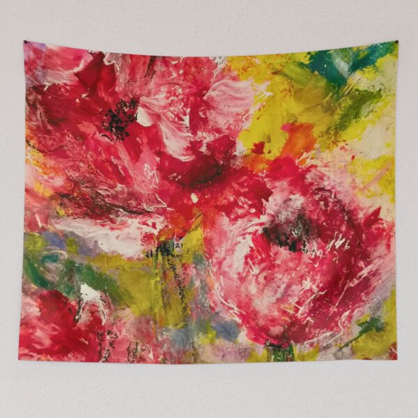 Item preview, WILD GRACE: UNTAMED – Vibrant Floral Art | Colorful Abstract Botanical Painting designed and sold by CharismaticMindArt.