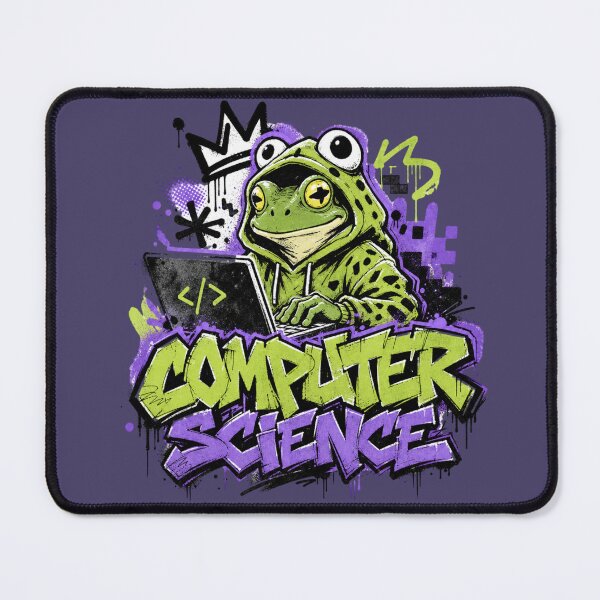 Artikelvorschau, Laptop-T-Shirt mit Frosch-Graffiti für Informatiker | Geschenk für fleißige Lehrer | Dankeschön zum Tag der Arbeit entworfen und verkauft von illeN-Art-World.