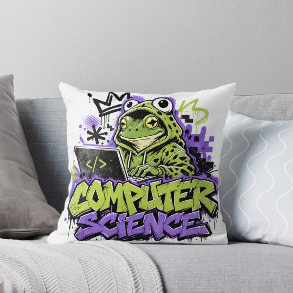 Item preview, Computer Science Frog Graffiti Laptop T-Shirt | Hardworking Teacher Gift | Labor Day Appreciation designed and sold by illeN-Art-World.