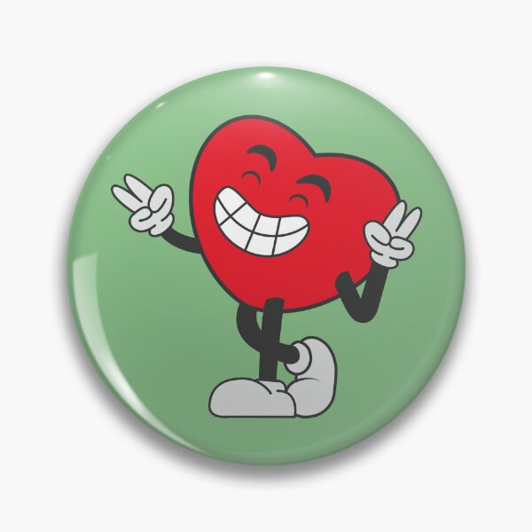 Item preview, Retro Smiling Heart Peace Sign | Vintage Mascot Graphic. designed and sold by thailerd.