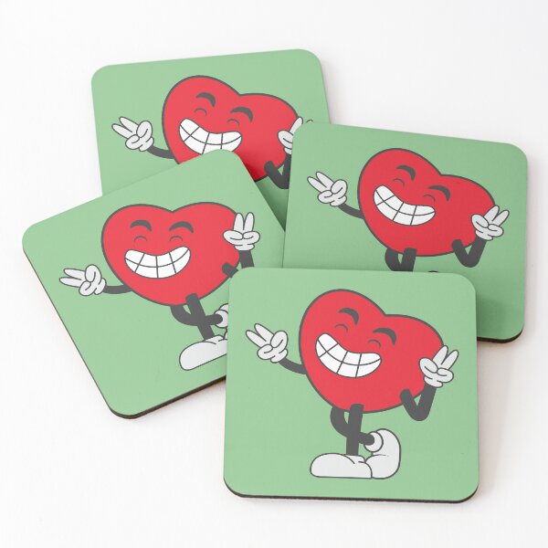 Item preview, Retro Smiling Heart Peace Sign | Vintage Mascot Graphic. designed and sold by thailerd.