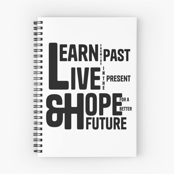 Item preview, Learn From The Past Live In The Present Hope For A Better Future | Black Typography Motivational Quote Print designed and sold by MoonHoneybyImani.
