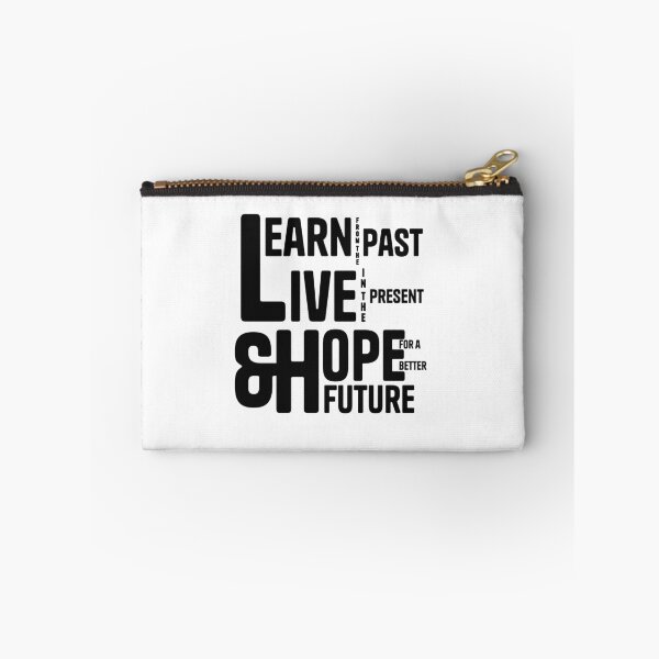 Item preview, Learn From The Past Live In The Present Hope For A Better Future | Black Typography Motivational Quote Print designed and sold by MoonHoneybyImani.
