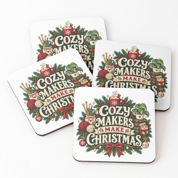 Item preview, Cozy Makers Make Christmas Craft Lover T-Shirt designed and sold by Bold Habit Co..