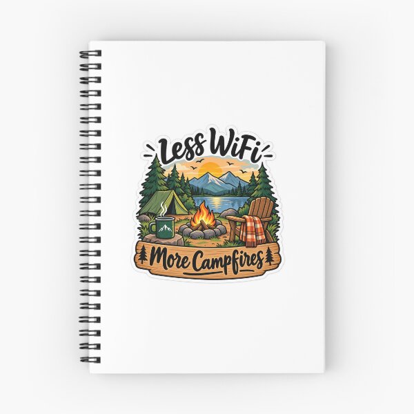 Item preview, Less WiFi More Campfires Camping Quote  designed and sold by SophistiPrints.