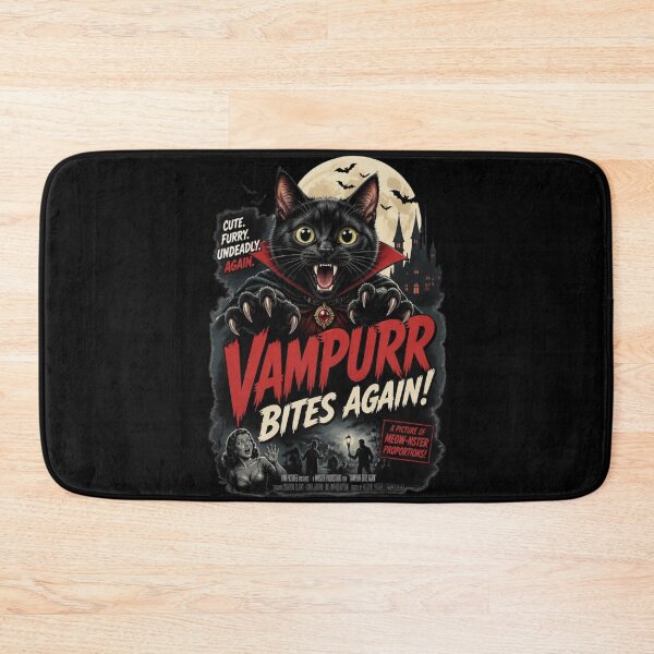 Item preview, Vampurr Bites Again Funny Cat 5 designed and sold by Positive&FunnyThings.