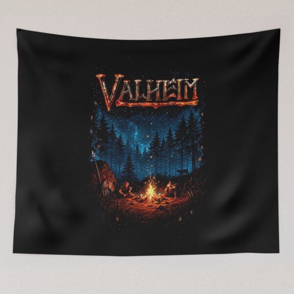 Item preview, Viking Campfire In Starlit Pine Forest designed and sold by YeppiStudio.